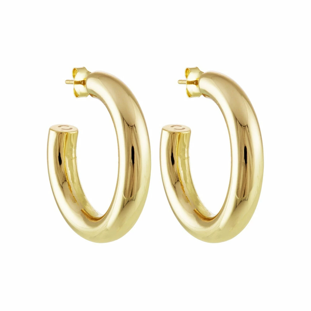 Machete 1" Perfect Hoops In Gold THE SPOTLIGHT 3 Machete 1" Perfect Hoops In Gold THE SPOTLIGHT