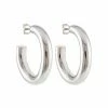 Machete 1" Perfect Hoops In Silver THE SPOTLIGHT 1 Machete 1" Perfect Hoops In Silver THE SPOTLIGHT