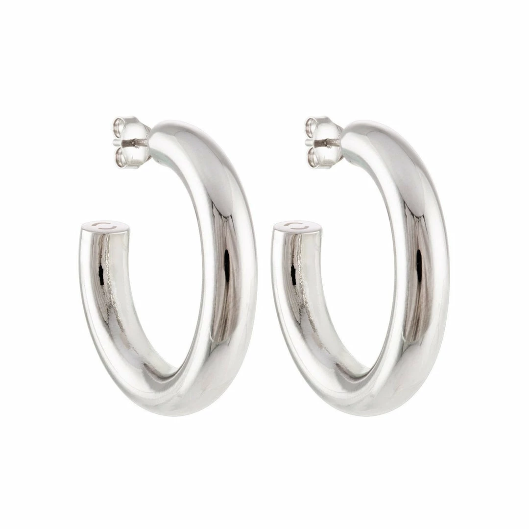 Machete 1" Perfect Hoops In Silver THE SPOTLIGHT 3 Machete 1" Perfect Hoops In Silver THE SPOTLIGHT