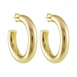 Machete 1.5" Perfect Hoops In Gold Jewelry