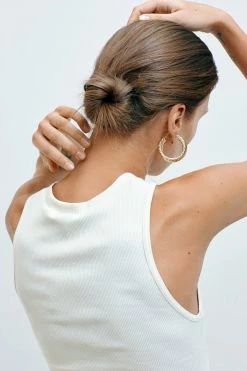 Machete Jewelry 1.5" Twist Hoops In 14K Gold