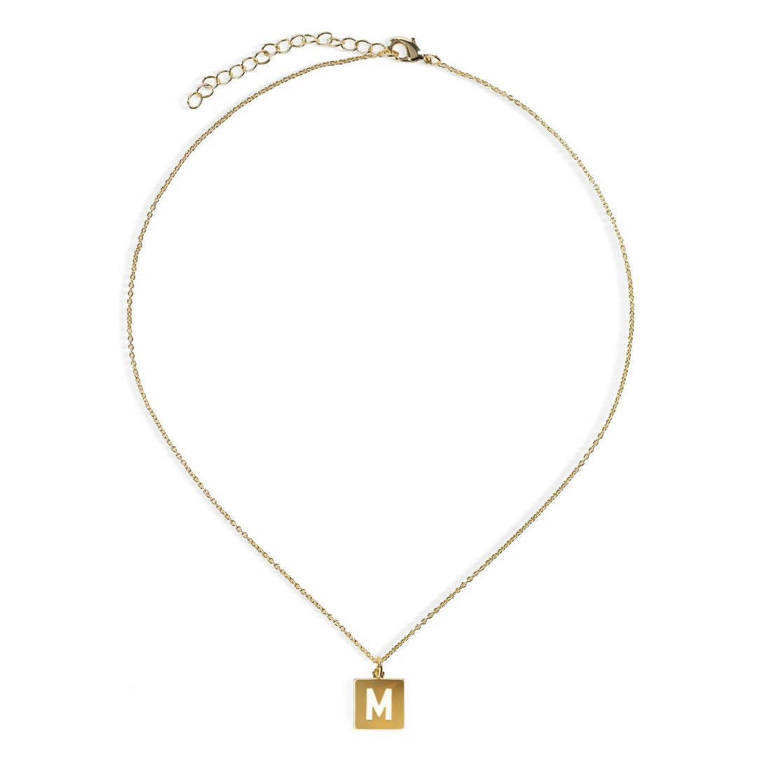 Machete 18" Letter Charm Necklace Summer SALE 4 Machete 18" Letter Charm Necklace Summer SALE