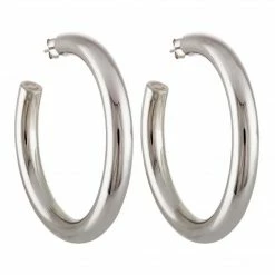 Machete Jewelry 2.5" Perfect Hoops In Silver