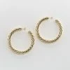 Machete Jewelry 2.5" Twist Hoops In 14K Gold