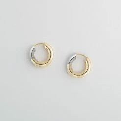 Machete Chunky Hoops In 3/4 Gold Build Your Own: Charm Hoops