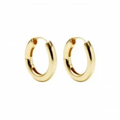 Machete Jewelry Hinge Hoops In Gold