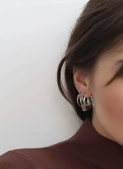 Machete Jewelry Atlas Hoops In Clear