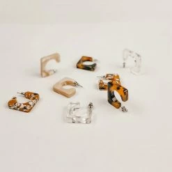 Machete Jewelry Atlas Hoops In Clear