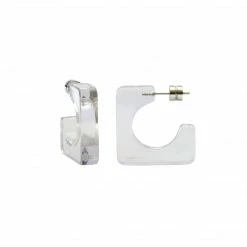 Machete Jewelry Atlas Hoops In Clear