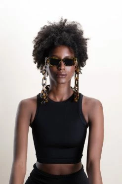 Machete Chunky Sunglass Chain In Classic Tortoise Eyewear Chains