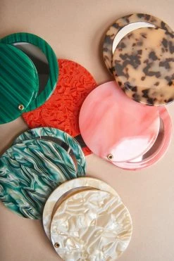 Machete Circle Mirror In Malachite Mirrors