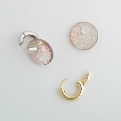 Machete Disc Charms In Glitter Build Your Own: Charm Hoops