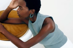 Machete Midi Square Hoops In Bright Green Jewelry