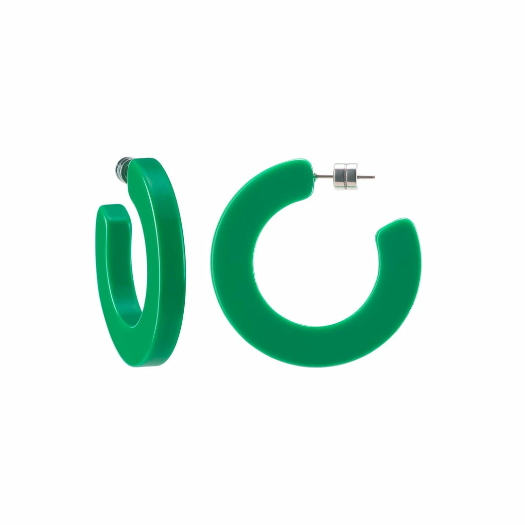 Machete Jewelry Kate Hoops In Bright Green 3 Machete Jewelry Kate Hoops In Bright Green
