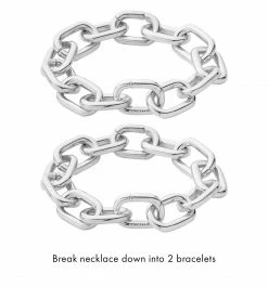 Machete Interchangeable Link Necklace In Silver