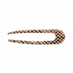 Machete Checker Mania French Hair Pin In Tortoise Checker