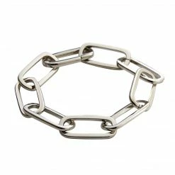 Machete Grande Solid Sterling Paperclip Chain Bracelet In Silver Bracelets, Bangles, & Cuffs