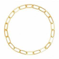 Machete Grande Solid Sterling Paperclip Chain Necklace In Gold