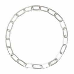 Machete Grande Solid Sterling Paperclip Chain Necklace In Sterling Silver