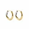 Machete Jewelry Hinge Hoops In 3/4 Gold