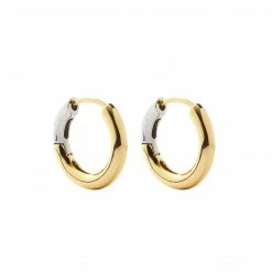 Machete Jewelry Hinge Hoops In 3/4 Gold