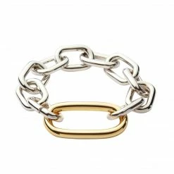 Machete THE SPOTLIGHT Interchangeable Oval Link Bracelet In Silver
