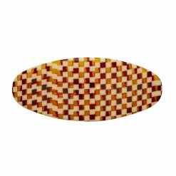 Machete Jumbo Oval Clip In Tortoise Checker Checker Mania