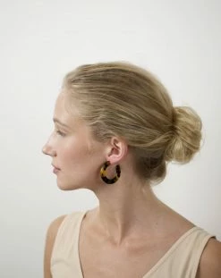 Machete Jewelry Kate Hoops In Classic Tortoise