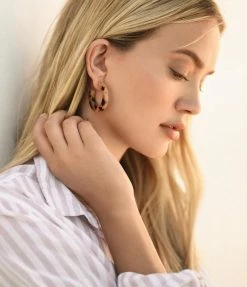 Machete Kate Hoops In Cognac Jewelry