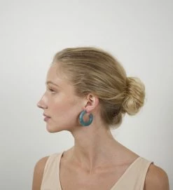 Machete Jewelry Kate Hoops In Jadeite Green