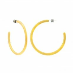 Machete Jewelry Large Hoops In Naples Yellow