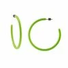 Machete Jewelry Large Hoops In Neon Green