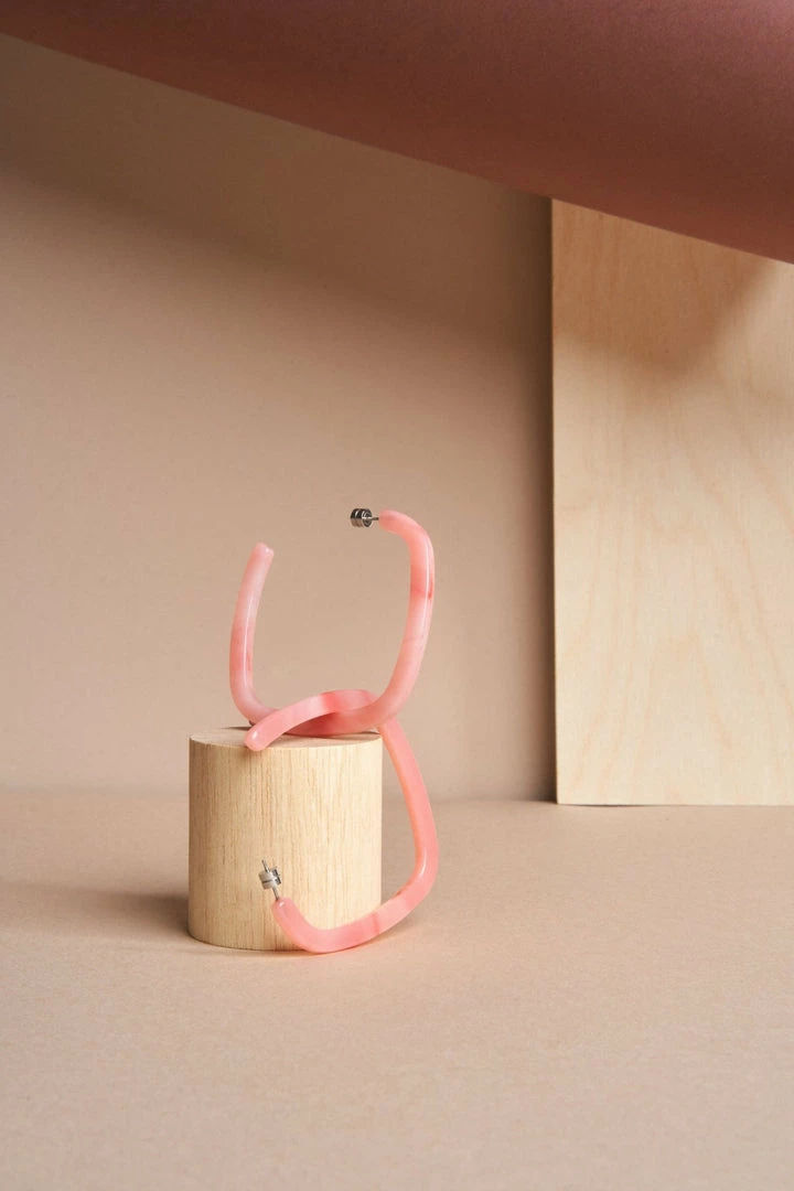 Machete Jewelry Large Square Hoops In Blonde Tortoise 6 Machete Jewelry Large Square Hoops In Blonde Tortoise