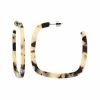 Machete Jewelry Large Square Hoops In Blonde Tortoise
