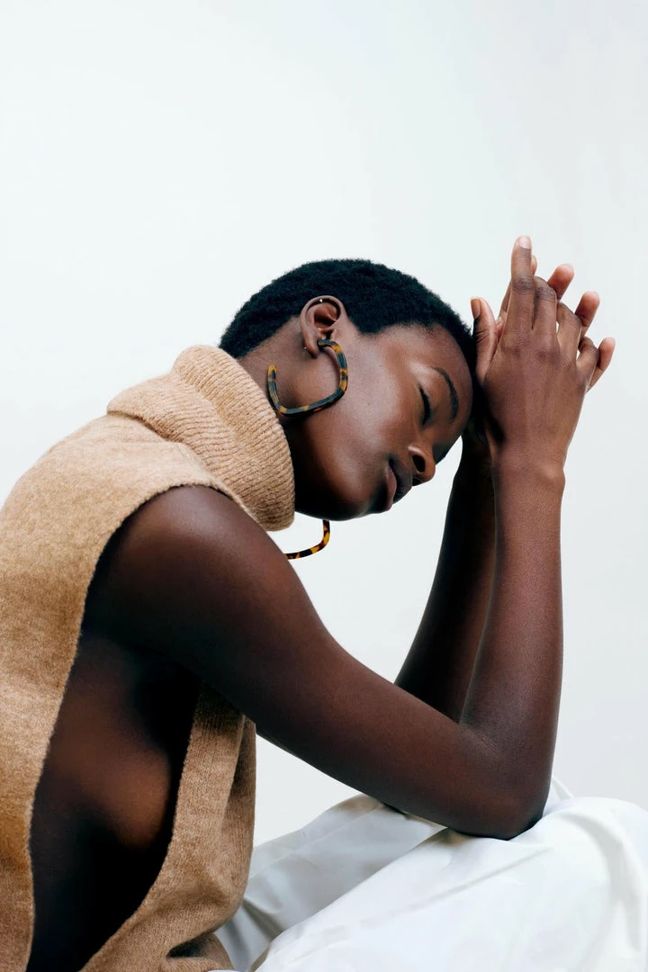 Machete Jewelry Large Square Hoops In Blonde Tortoise 5 Machete Jewelry Large Square Hoops In Blonde Tortoise