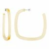 Machete Large Square Hoops In Lemon