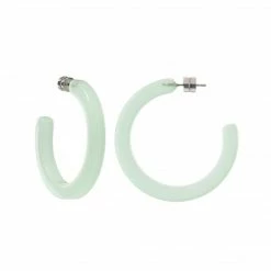 Machete Jewelry Midi Hoops In Sea Glass