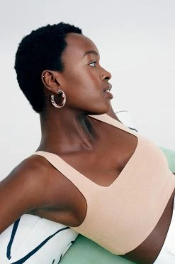 Machete Jewelry Midi Hoops In Sea Glass