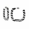 Machete Midi Square Hoops In Bizarre Checker Checker Mania