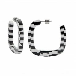 Machete Midi Square Hoops In Bizarre Checker Checker Mania