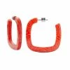 Machete Midi Square Hoops In Poppy