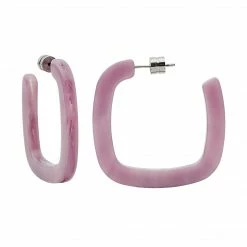 Machete Midi Square Hoops In Orchid