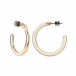 Machete Jewelry Mini Hoops In Clear Tangerine