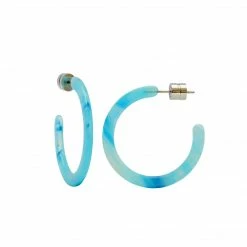 Machete Jewelry Mini Hoops In French Coast Blue