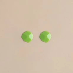 Machete Jewelry Mini Sculpture Studs In Neon Green