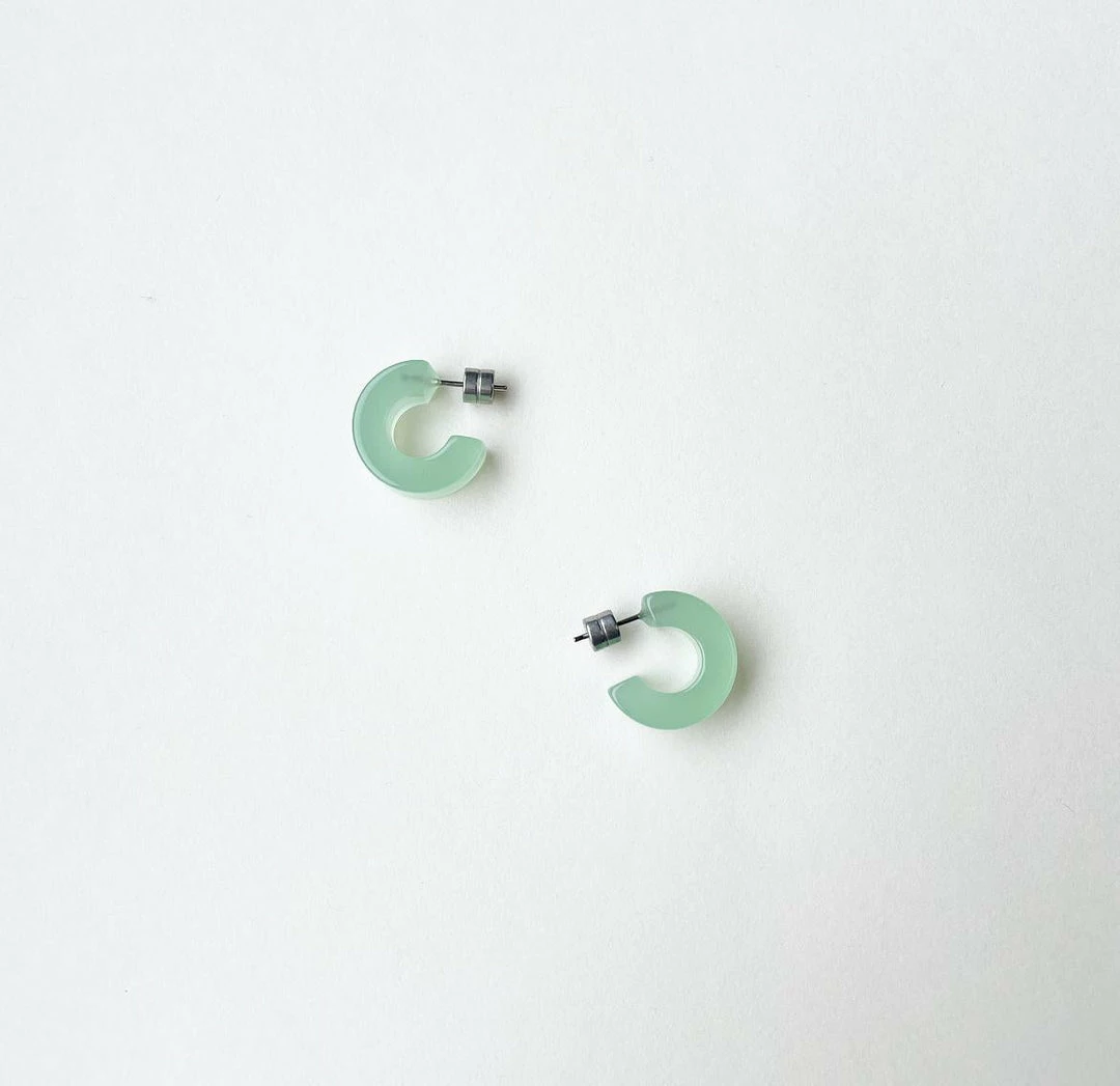 Machete Jewelry Muse Hoops In Sea Glass 8 Machete Jewelry Muse Hoops In Sea Glass