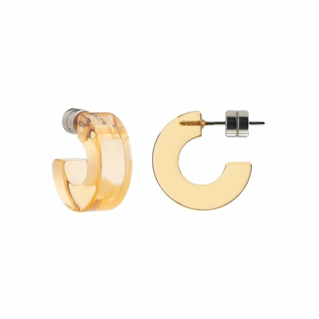 Machete Jewelry Muse Hoops In Clear Tangerine 3 Machete Jewelry Muse Hoops In Clear Tangerine