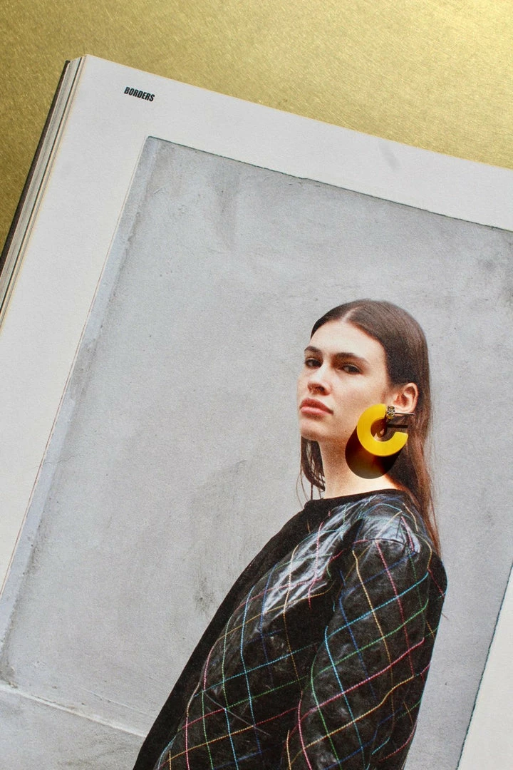 Machete Jewelry Muse Hoops In Yellow 5 Machete Jewelry Muse Hoops In Yellow