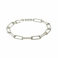 Machete Paperclip Chain Bracelet In Silver