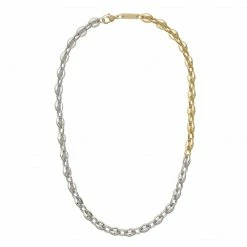 Machete Petite Coffee Bead Necklace In 3/4 Silver